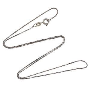 Vintage Italy Sterling Silver 925 Box Chain Necklace 19.5"
